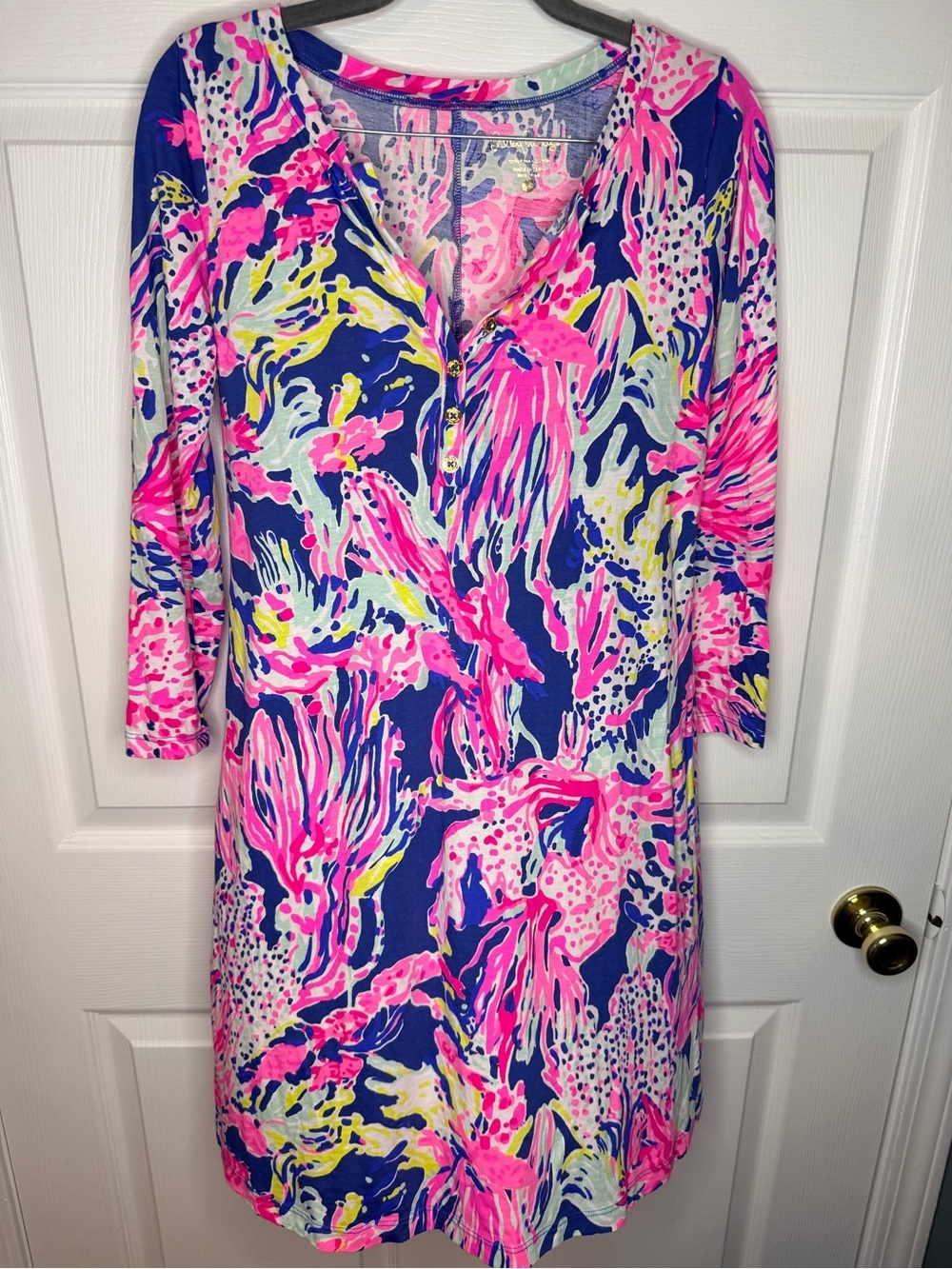 Lilly Pulitzer Banyan T-Shirt Dress in "Sunken Treasure" Size XS GUC